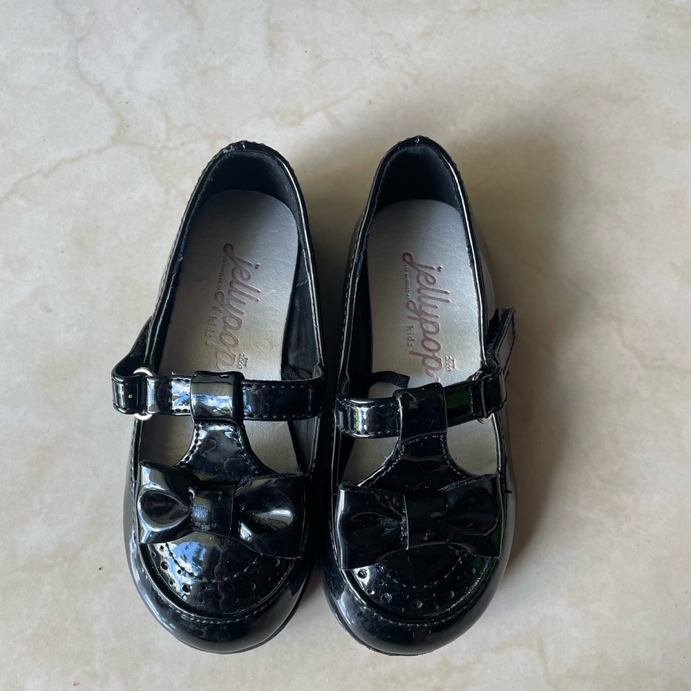 Jellypop Black Mary Janes with Bow